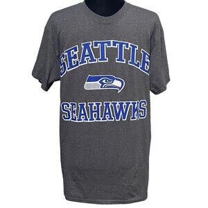 Seattle Seahawks Charcoal Graphic Tee NWT NFL Majestic Football Shirt Medium